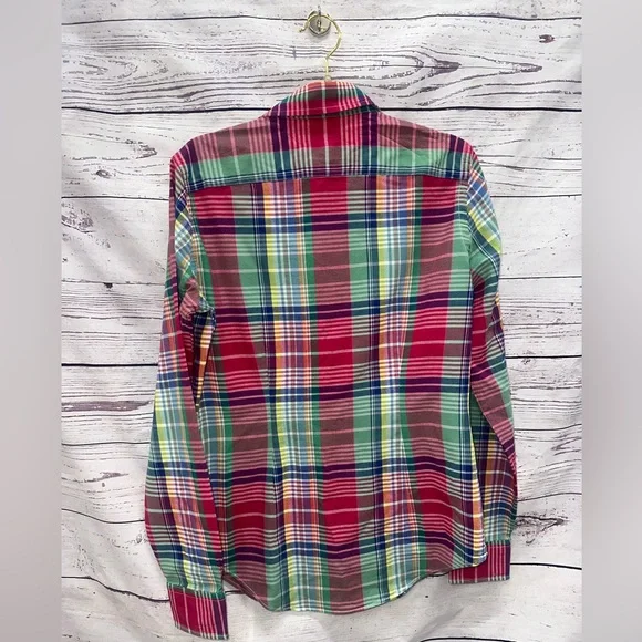 Ralph Lauren Red and Green Plaid Button Down Shirt Size 6 - Picture 3 of 3